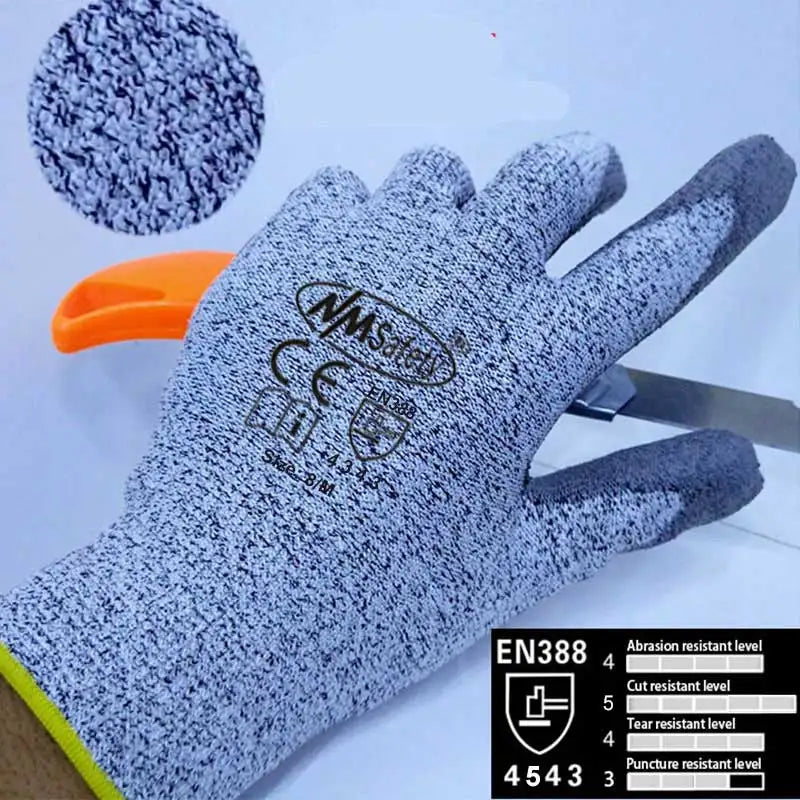 NMSafety Anti-stab Safety Protection Glove with HPPE Lining Resist 