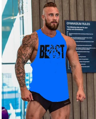 Men's Cotton Sleeveless Shirt Workout Tank Tops 