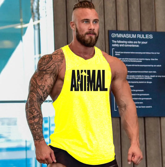 Camisa de algodón sin mangas para hombre, camisetas sin mangas de entrenamiento