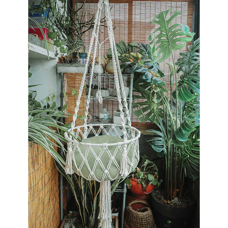 Hand-Woven Pet Hanging Hammock Cat Bed Swing Hanging Beds