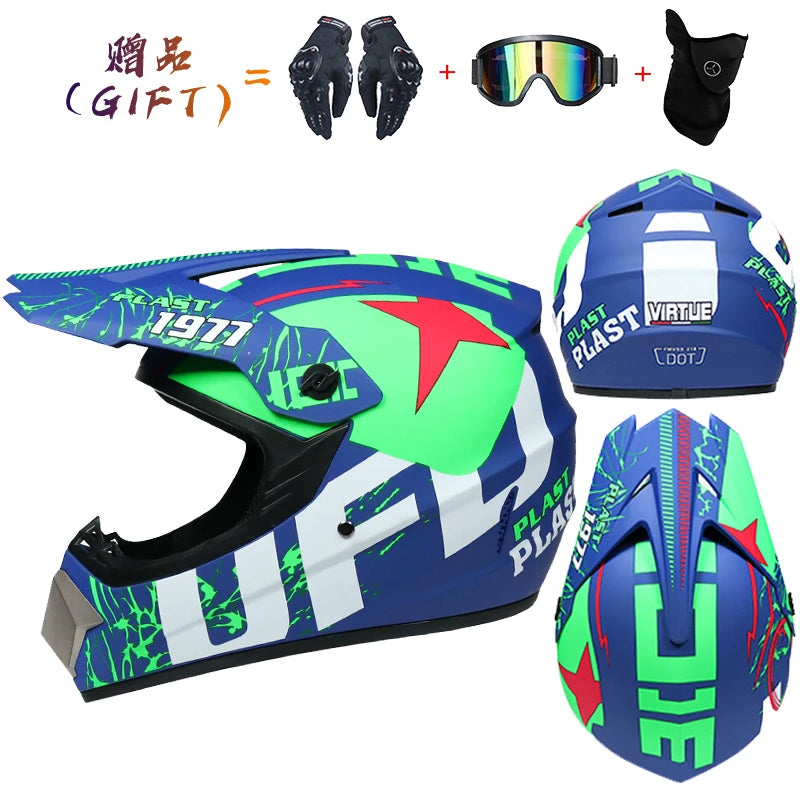 Free shipping 3 pieces of motorcycle helmet gift off-road helmet for boy