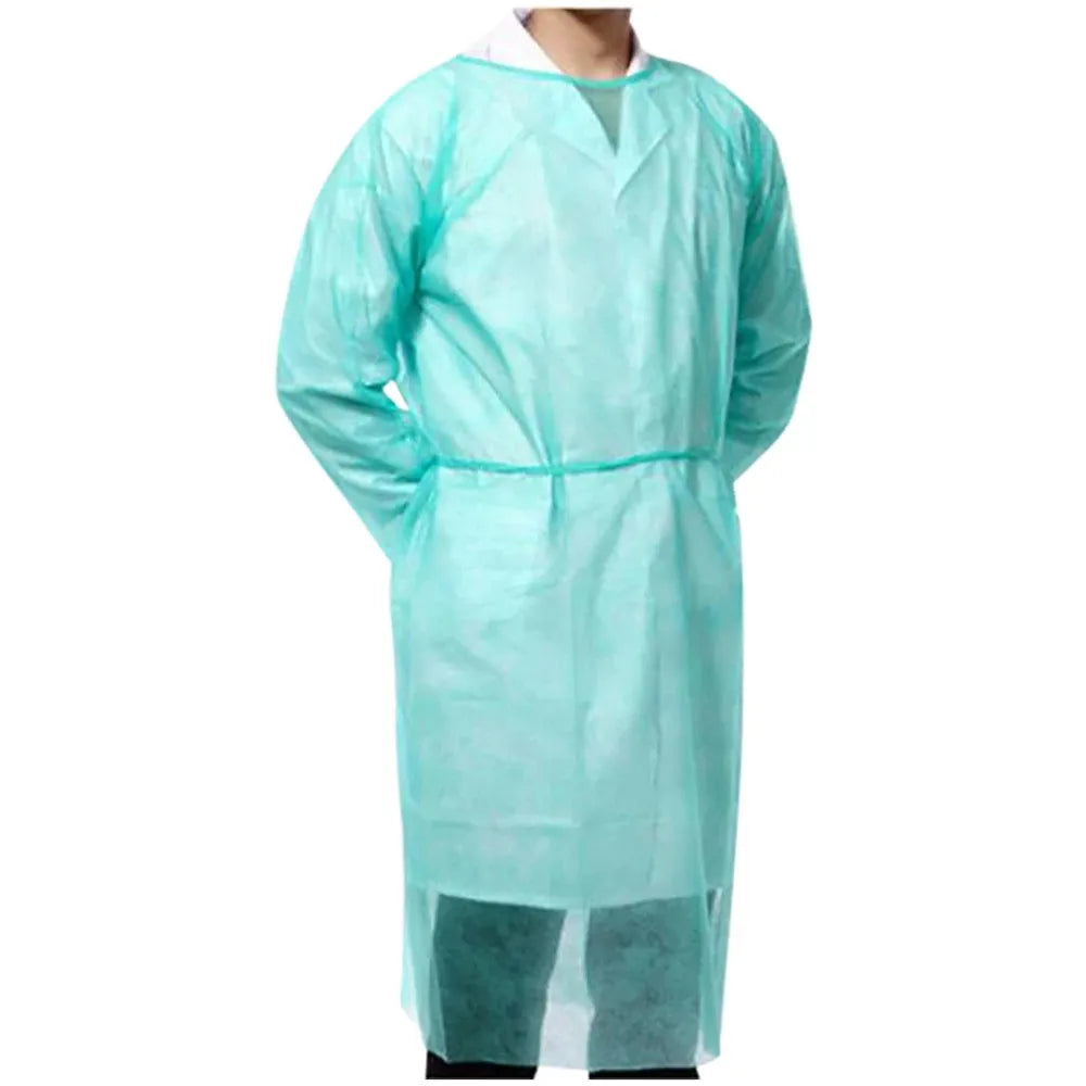 Ropa de aislamiento protectora desechable Unisex, 10 piezas, antisaliva, imperme