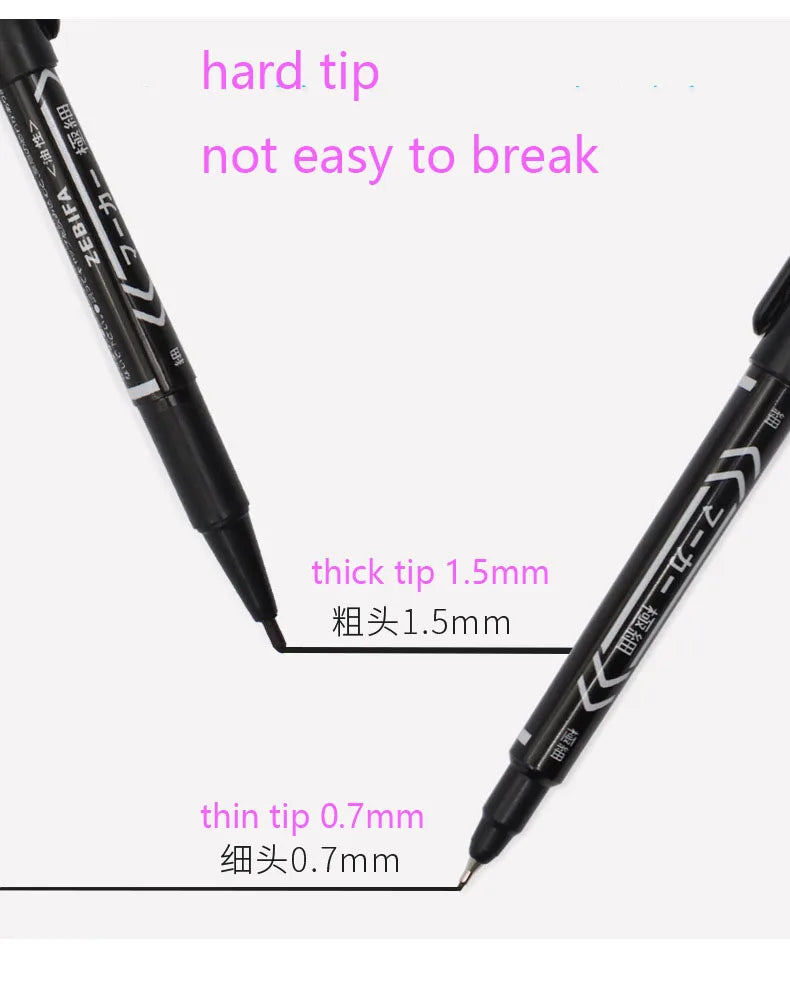 Double-sided waterproof permanent marker pens, double-sided marker pens co