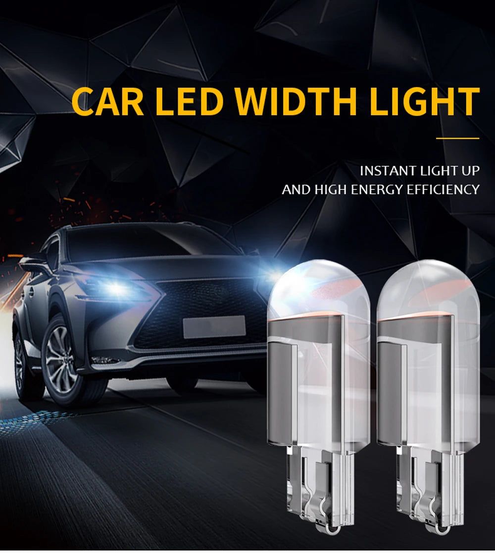 Crystal COB Led Car Light White Automobile License Plate Lamp 