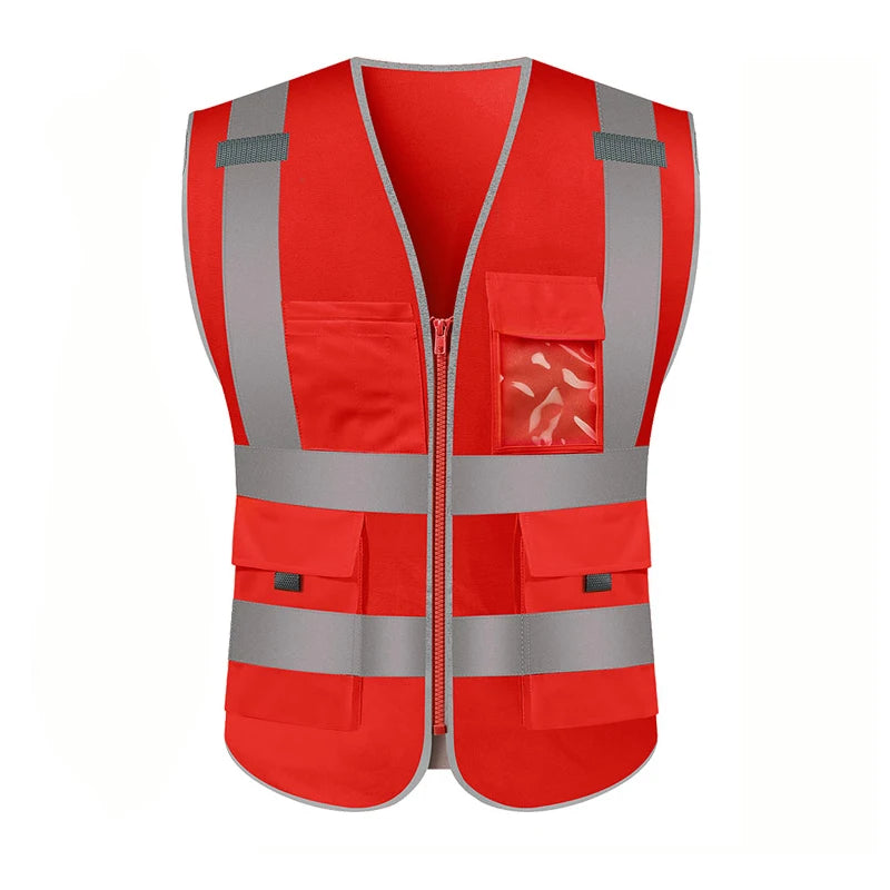 SFVest-Chaleco de seguridad reflectante de alta visibilidad para hombre, ropa de