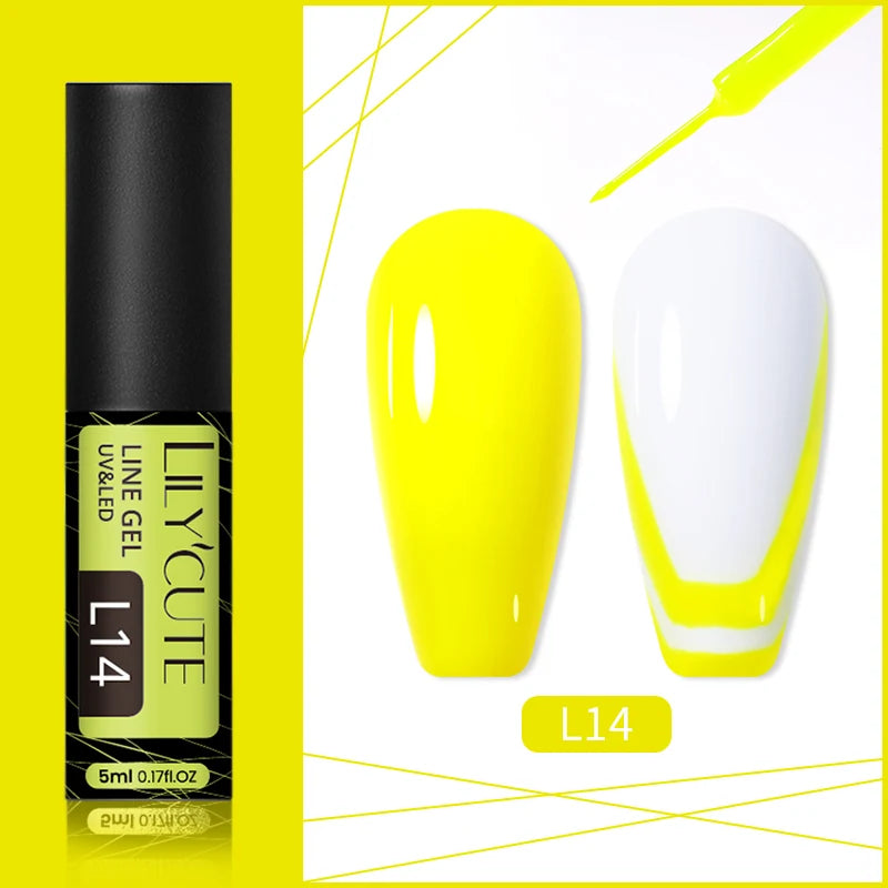 LILYCUTE-esmalte de uñas de Gel UV brillante, pintura de uñas semipermanente francesa, brillante, dorado champán, 5ML