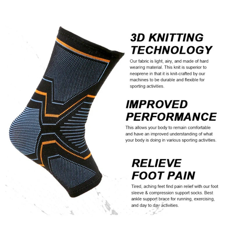 1 Piece Breathable Compression Ankle Brace for Injury Recovery,c 