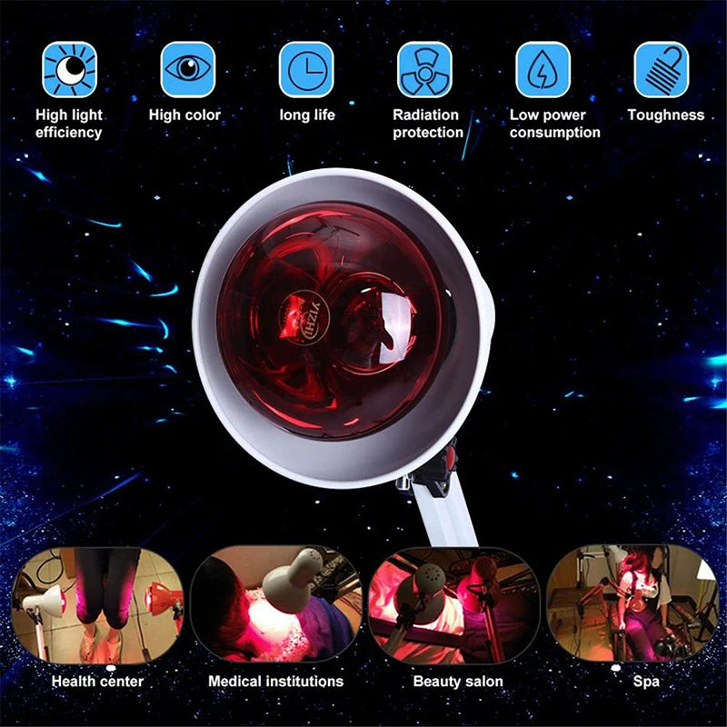 infrared heat physiotherapy lamp 110-240V, 100W, for rheumatism, cares