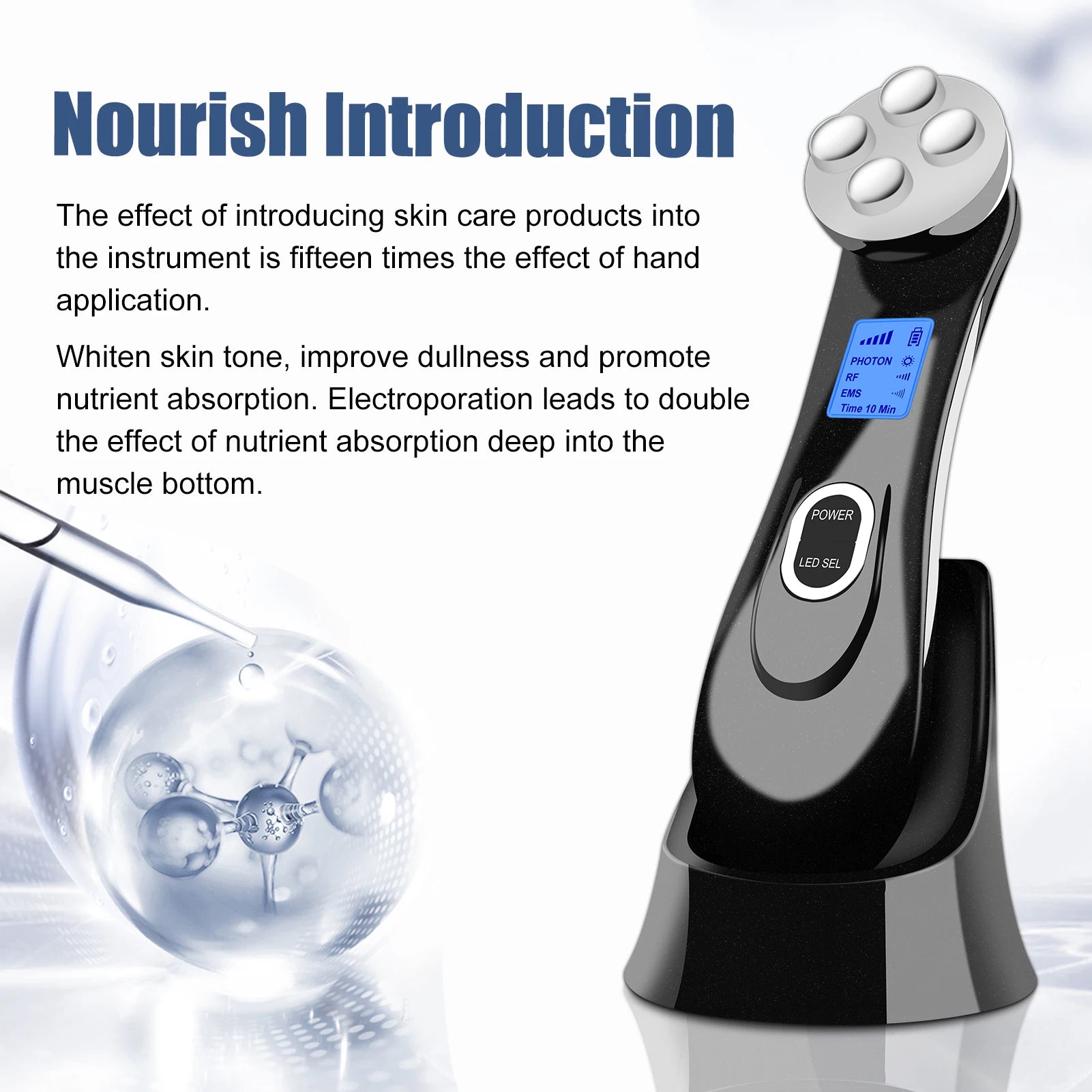 EMS mesotherapy skin care device electroporation ter