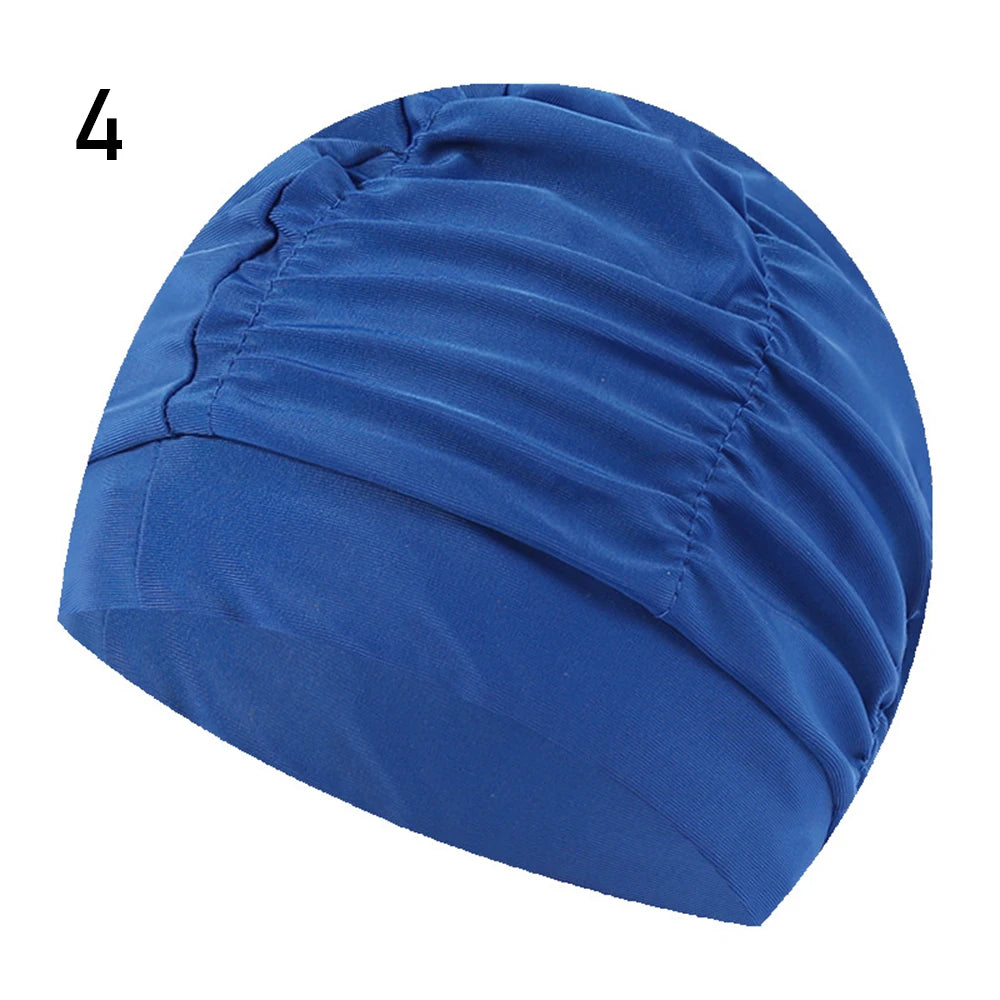 Men Women Nylon Turban Adult Diving Cap Swimming Caps 