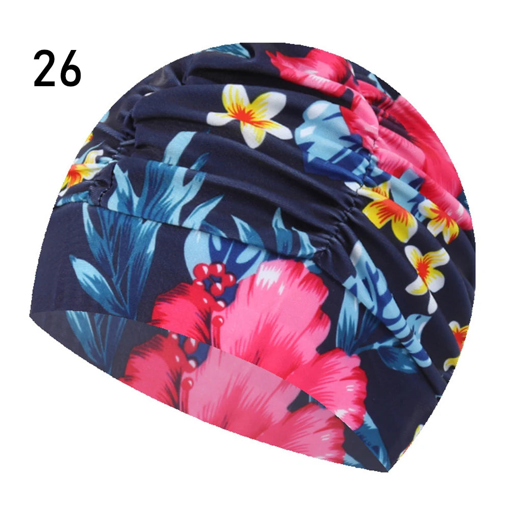 Men Women Nylon Turban Adult Diving Cap Swimming Caps 