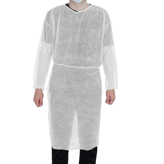 Ropa de aislamiento protectora desechable Unisex, 10 piezas, antisaliva, imperme