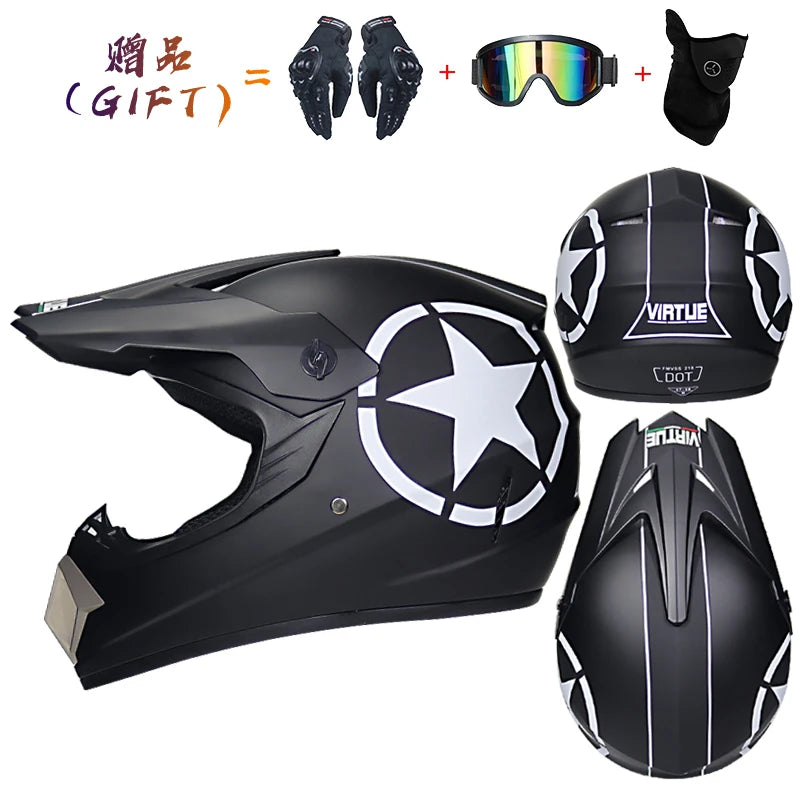 Free shipping 3 pieces of motorcycle helmet gift off-road helmet for boy