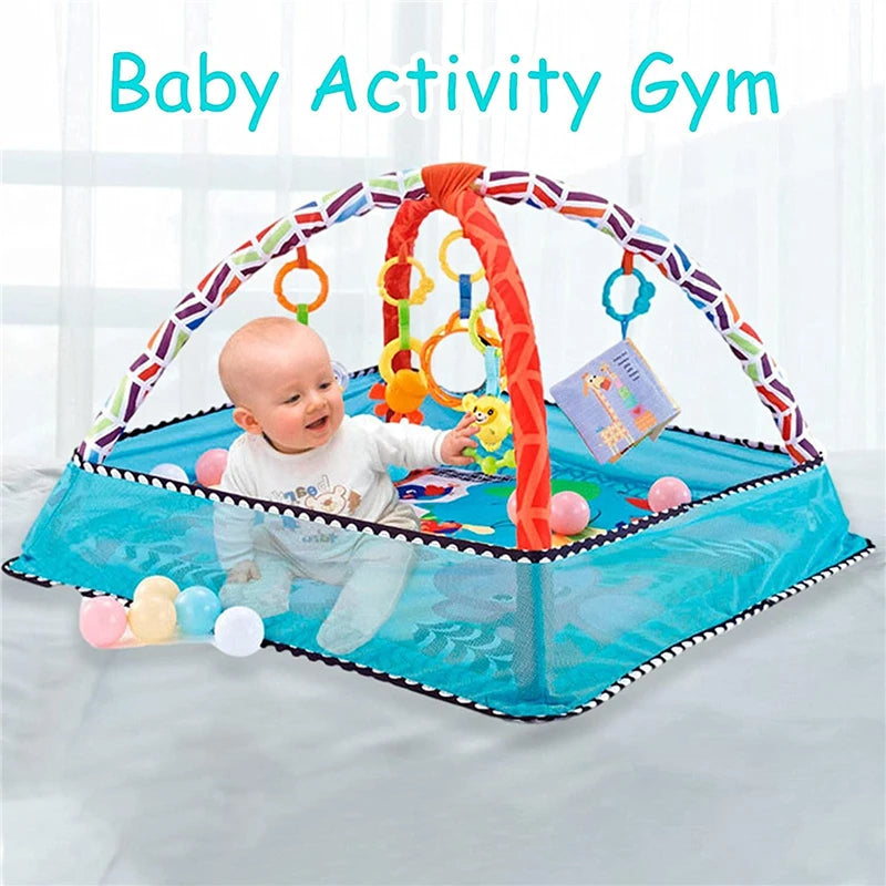 Baby Fitness Frame Crawling Game Blanket Multi Educational Mat 