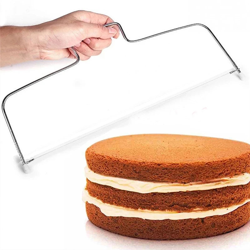 Adjustable Height Line Cake Cutting Slicer Steel Device