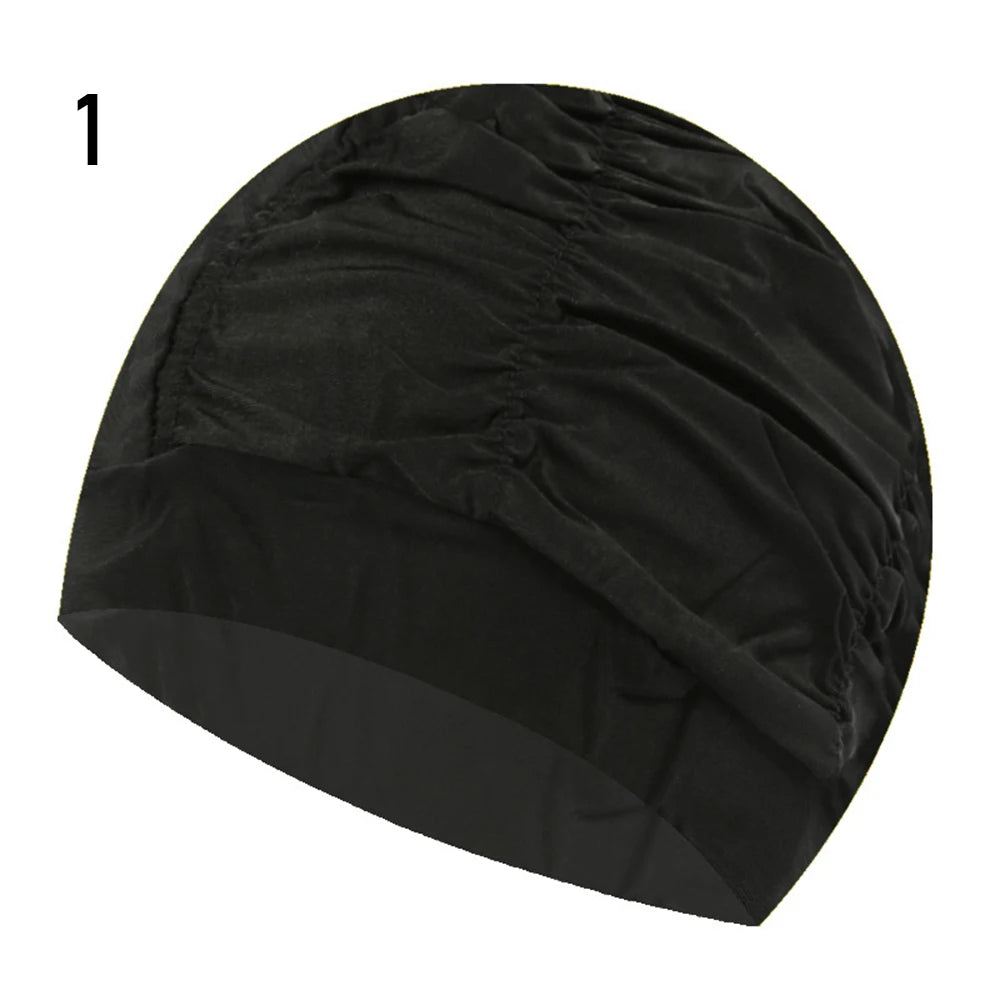 Men Women Nylon Turban Adult Diving Cap Swimming Caps 