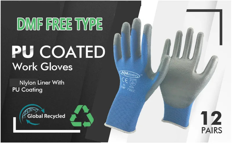 12 pares NMSAFETY-guantes de trabajo de seguridad para hombre, guantes de trabajo de nail
