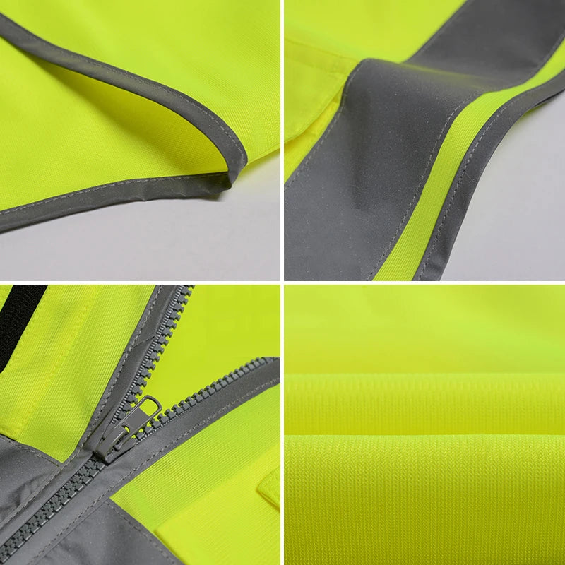 SFVest-Chaleco de seguridad reflectante de alta visibilidad para hombre, ropa de