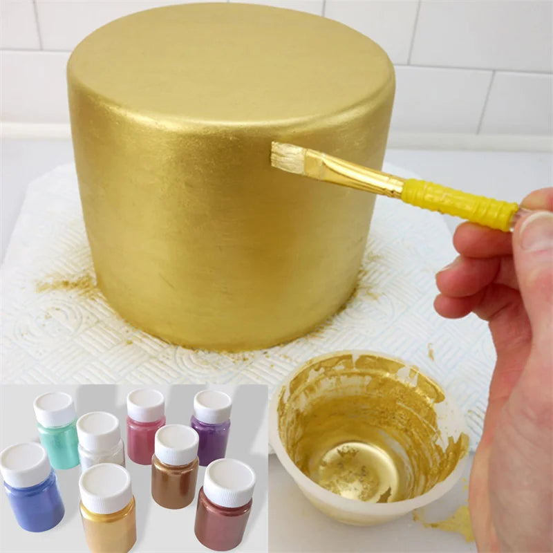 Gold Silver Tincture Glitter Powder for Mousse Cake Macaron Choc