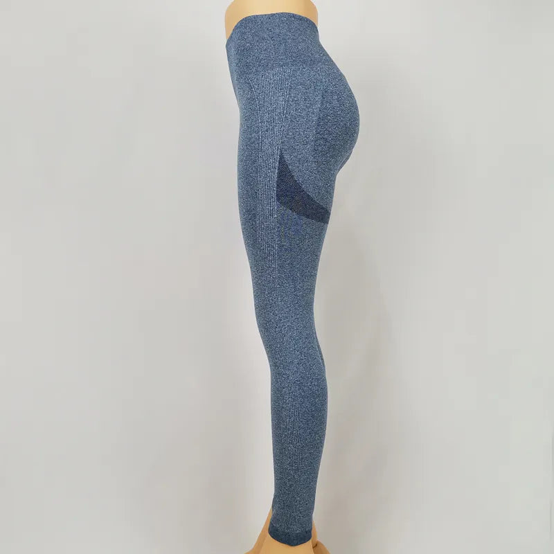 Mallas deportivas sin costuras para mujer, Leggings de cintura alta, elásticos,