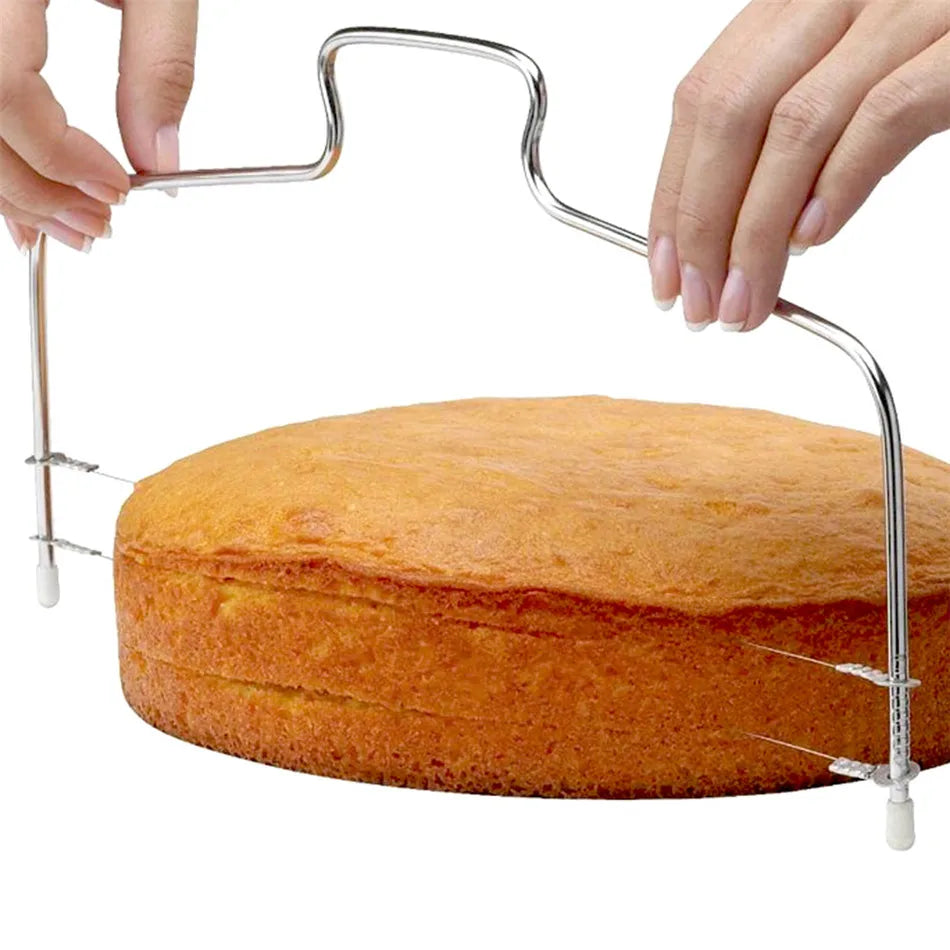 Adjustable Height Line Cake Cutting Slicer Steel Device