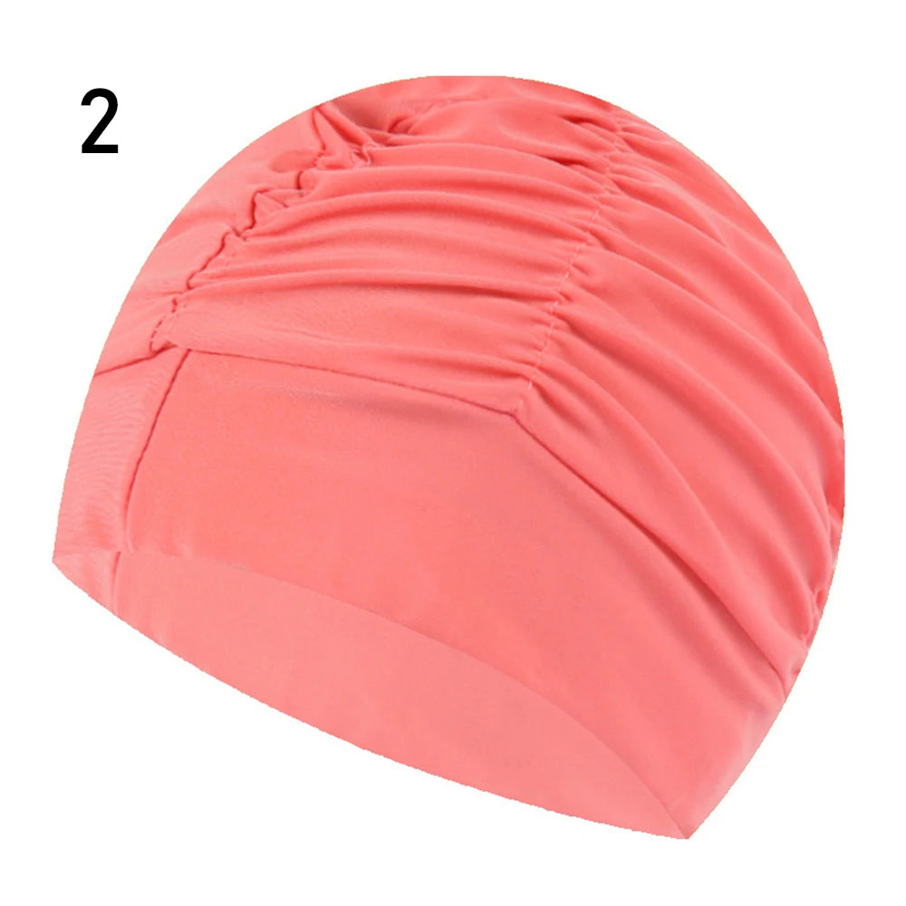 Men Women Nylon Turban Adult Diving Cap Swimming Caps 
