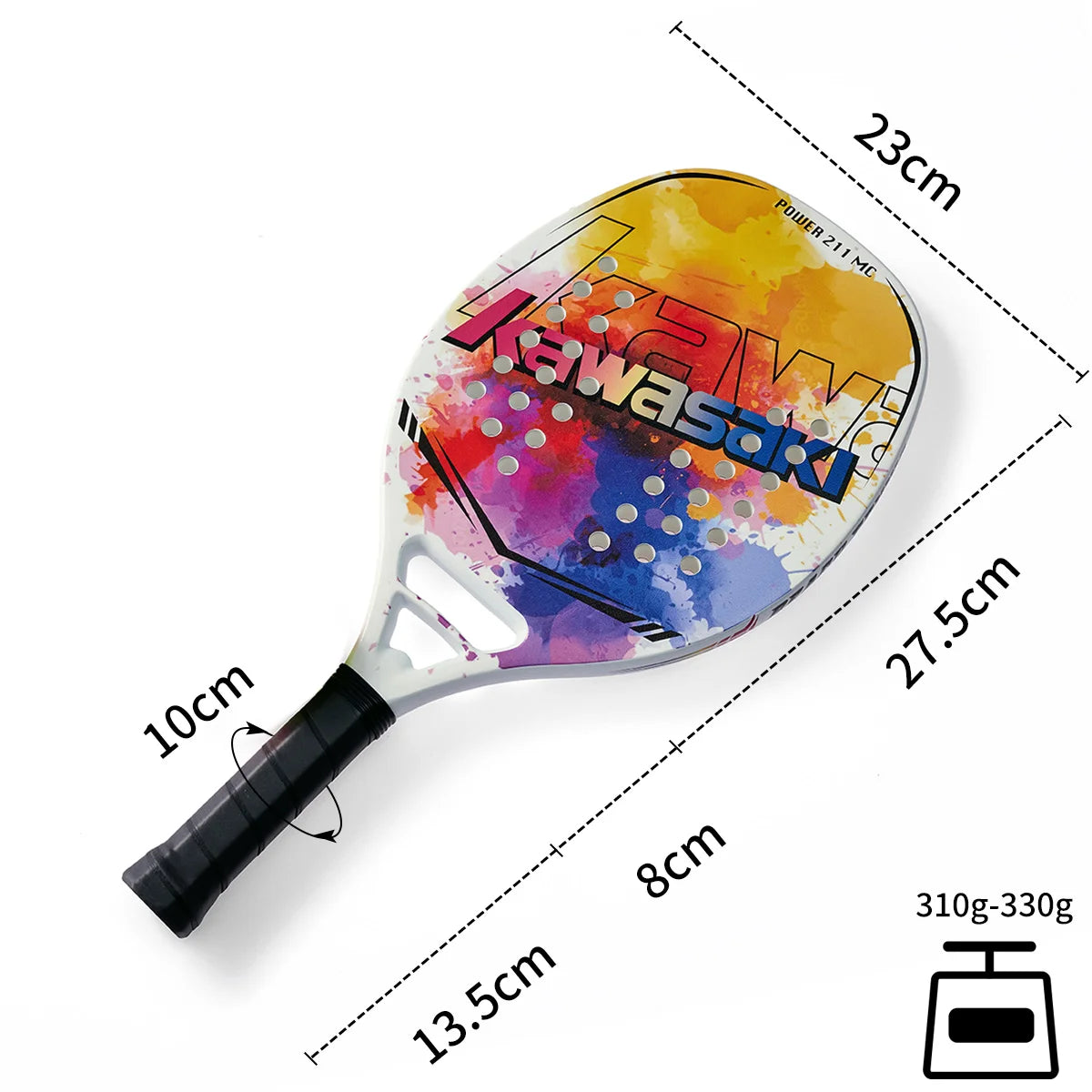 Professional Carbon Beach Tennis Racket Rough Face Tennis Racquet 