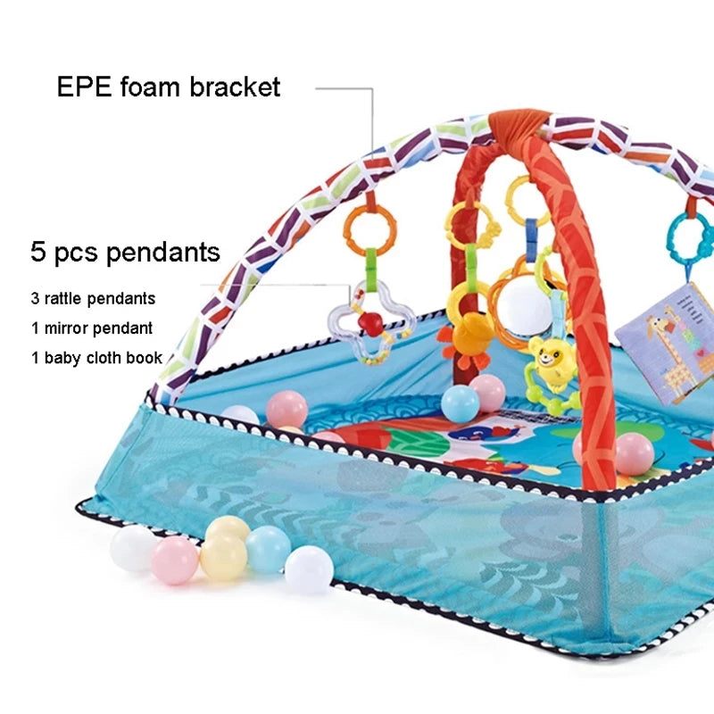 Baby Fitness Frame Crawling Game Blanket Multi Educational Mat 