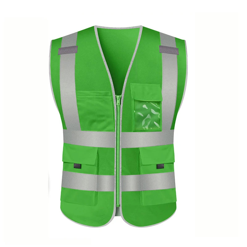SFVest-Chaleco de seguridad reflectante de alta visibilidad para hombre, ropa de