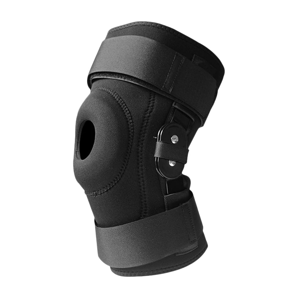 Hinged Knee Brace Lateral Patella Stabilizer Support with Strap, Alm 