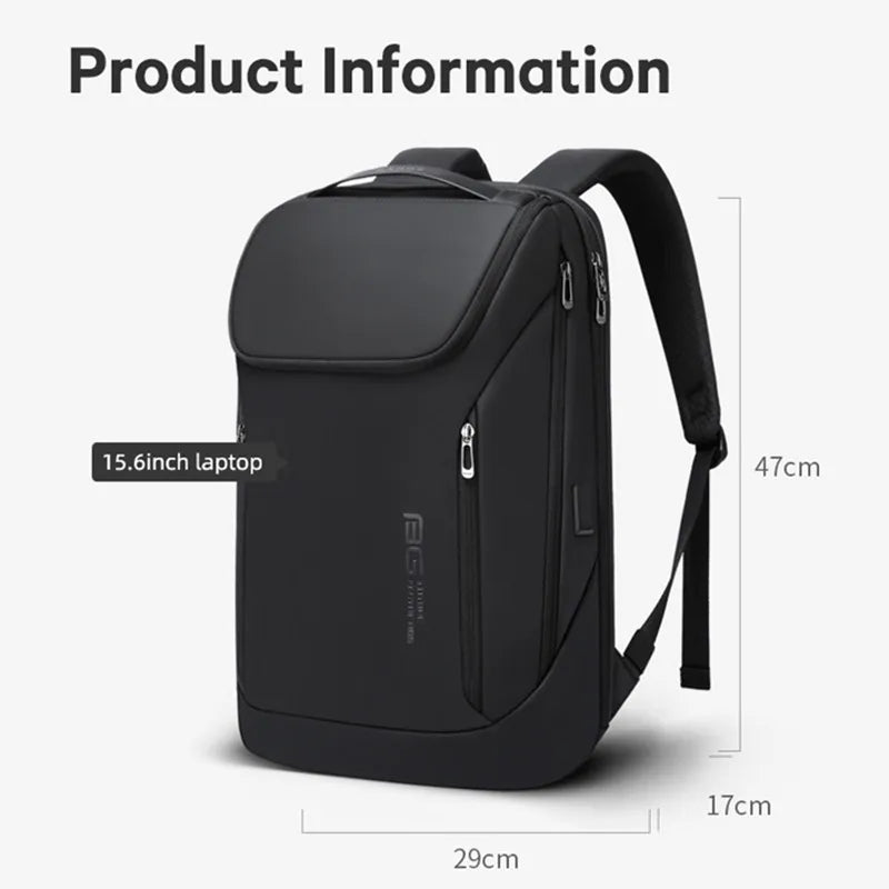 BANGE-mochila multiusos impermeable para hombre y mujer, maletín de negocios a prueba de golpes con carga USB de 15,6 pulgadas, bolso de hombro