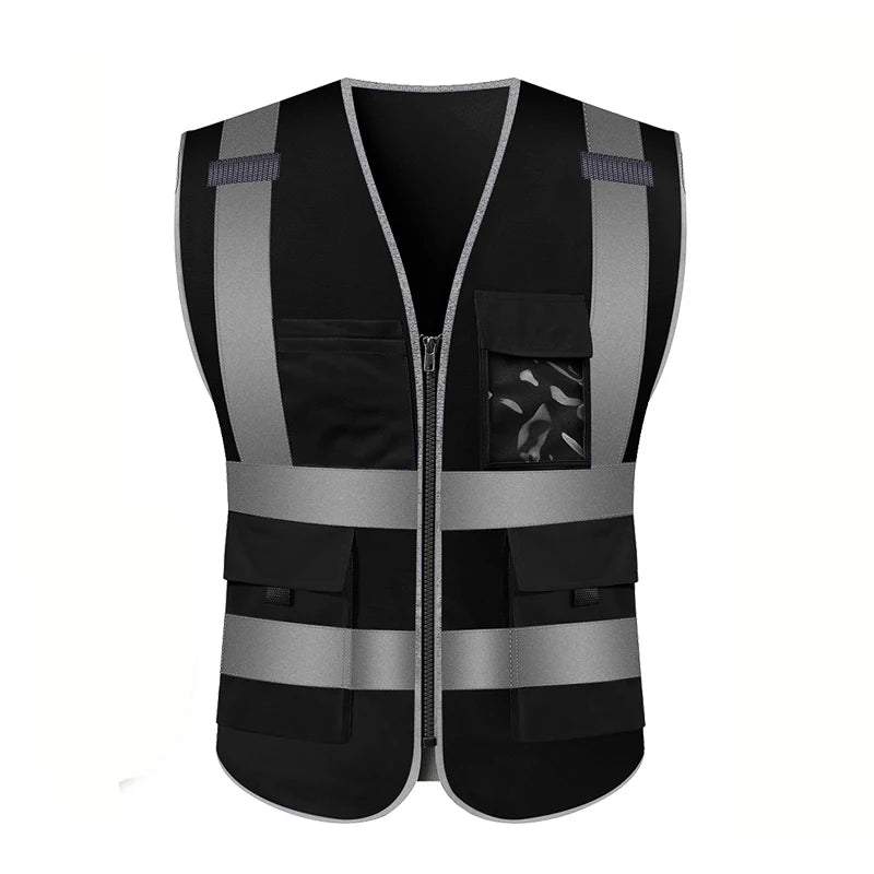 SFVest-Chaleco de seguridad reflectante de alta visibilidad para hombre, ropa de