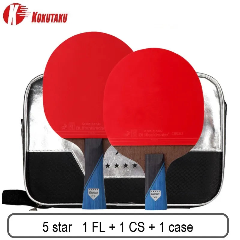 KOKUTAKU Professional ITTF 4/5/6 Star table tennis racket m table tennis racket 