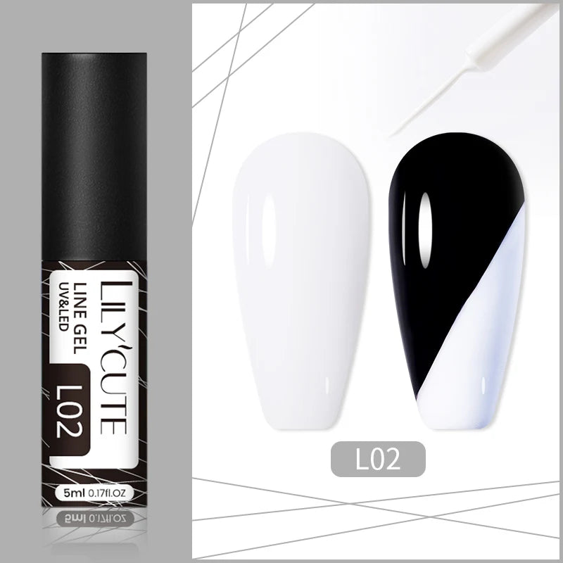 LILYCUTE-esmalte de uñas de Gel UV brillante, pintura de uñas semipermanente francesa, brillante, dorado champán, 5ML