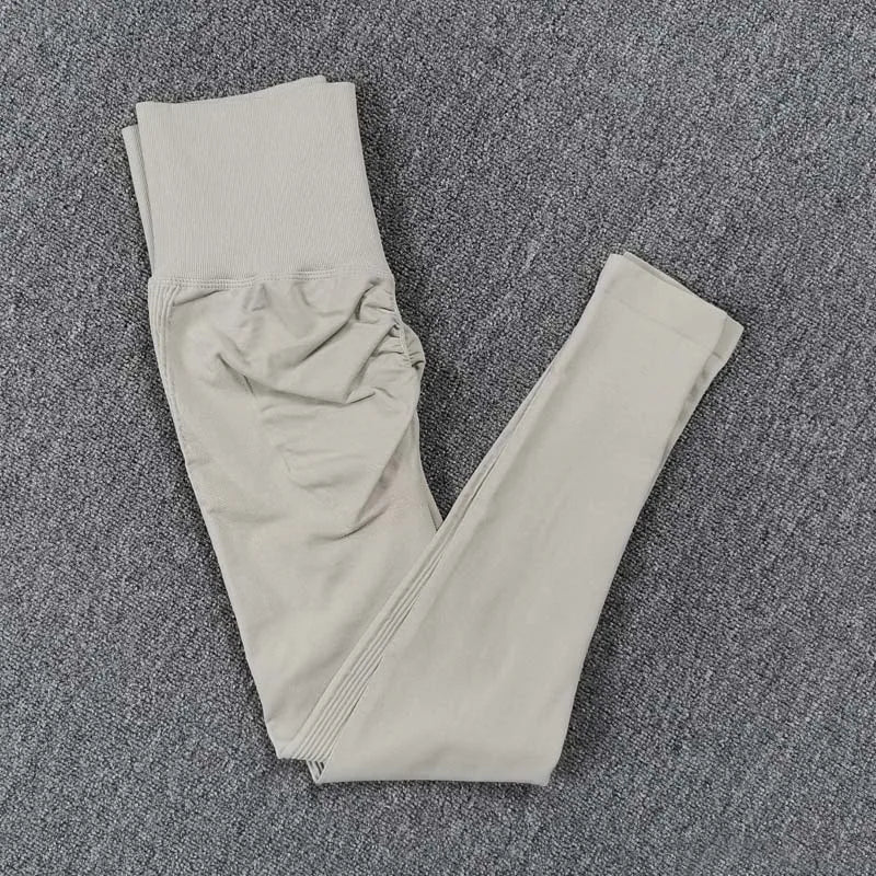 Mallas deportivas sin costuras para mujer, Leggings de cintura alta, elásticos,