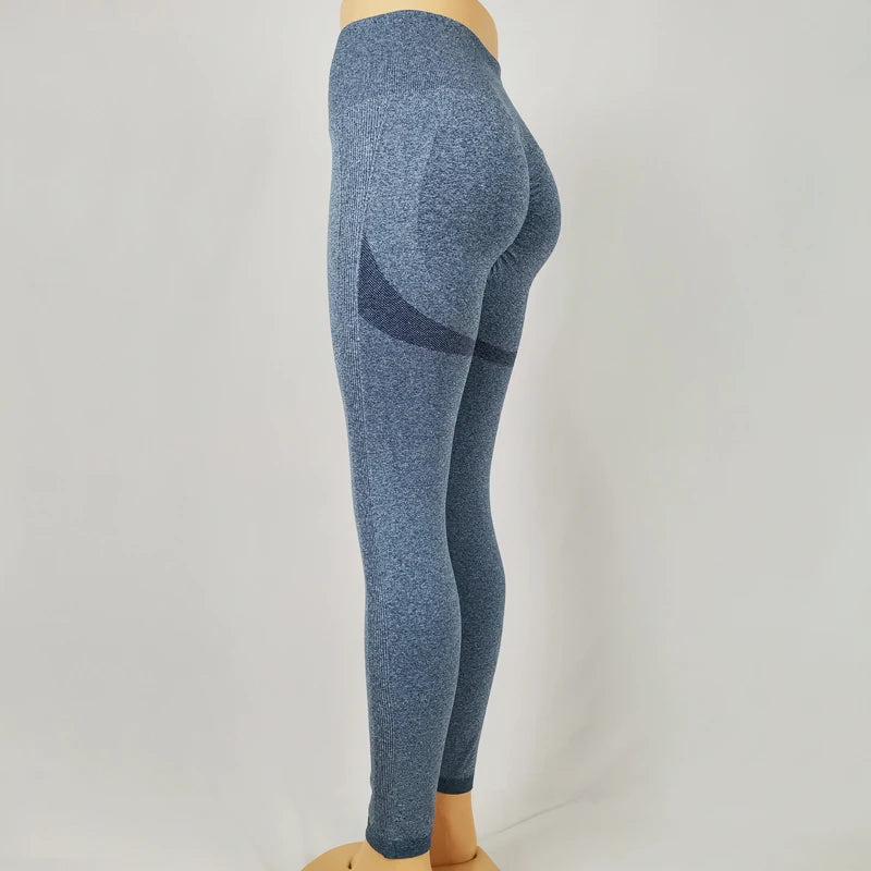 Mallas deportivas sin costuras para mujer, Leggings de cintura alta, elásticos,