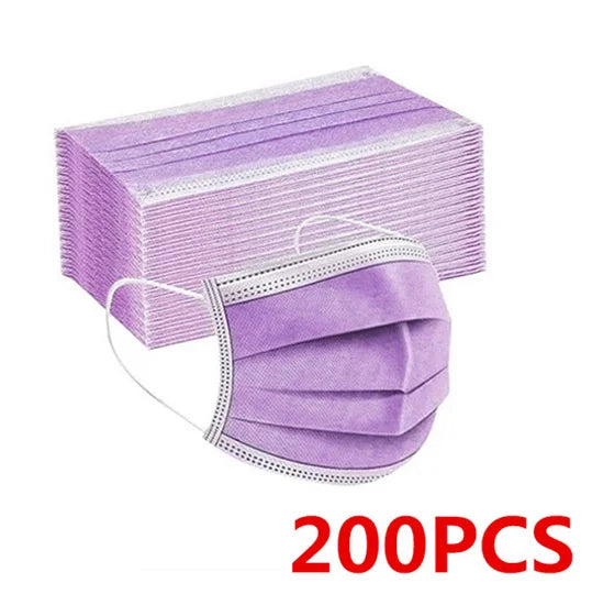 Mascarilla desechable con correa para las orejas, máscara facial transpirable d