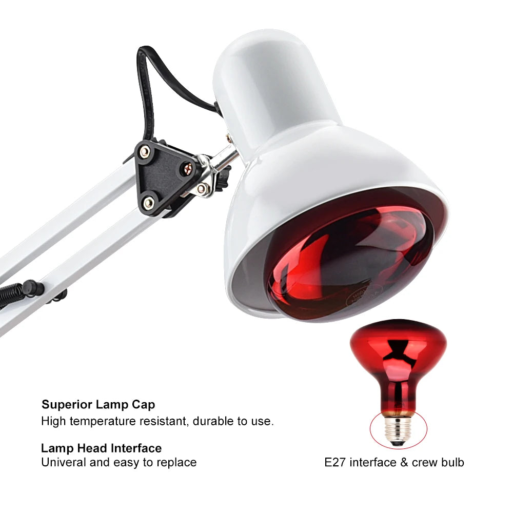 lampara infrarroja fisioterapia por calor 110-240V, 100W, para reumatismo, cuida