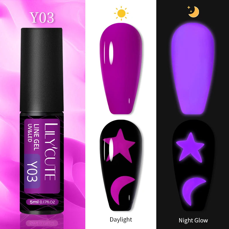 LILYCUTE-esmalte de uñas de Gel UV brillante, pintura de uñas semipermanente francesa, brillante, dorado champán, 5ML