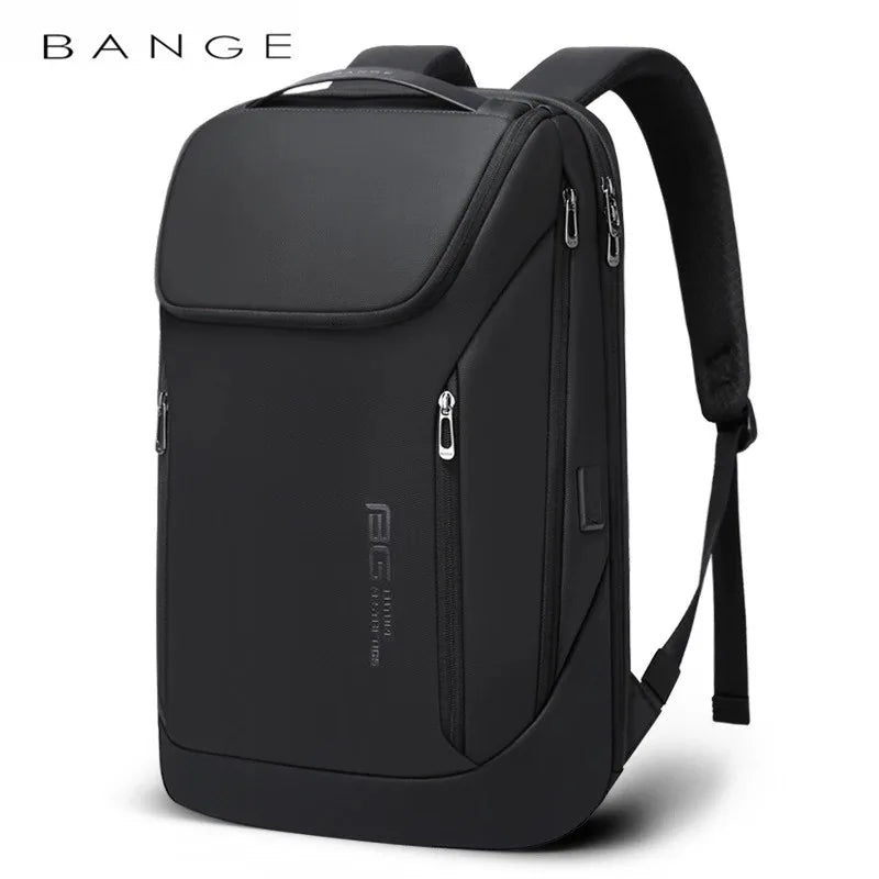 BANGE-mochila multiusos impermeable para hombre y mujer, maletín de negocios a prueba de golpes con carga USB de 15,6 pulgadas, bolso de hombro