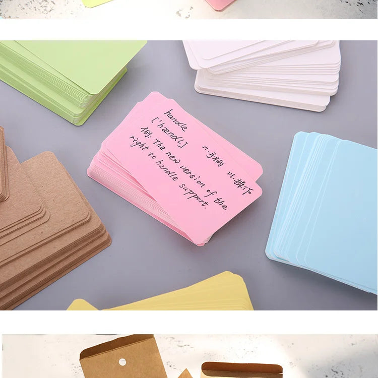 White Kraft Paper Card Box Business Cards Message Card
