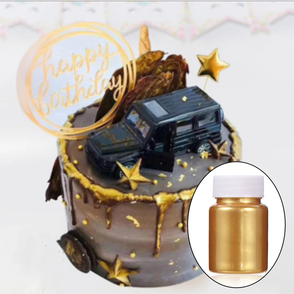 Gold Silver Tincture Glitter Powder for Mousse Cake Macaron Choc