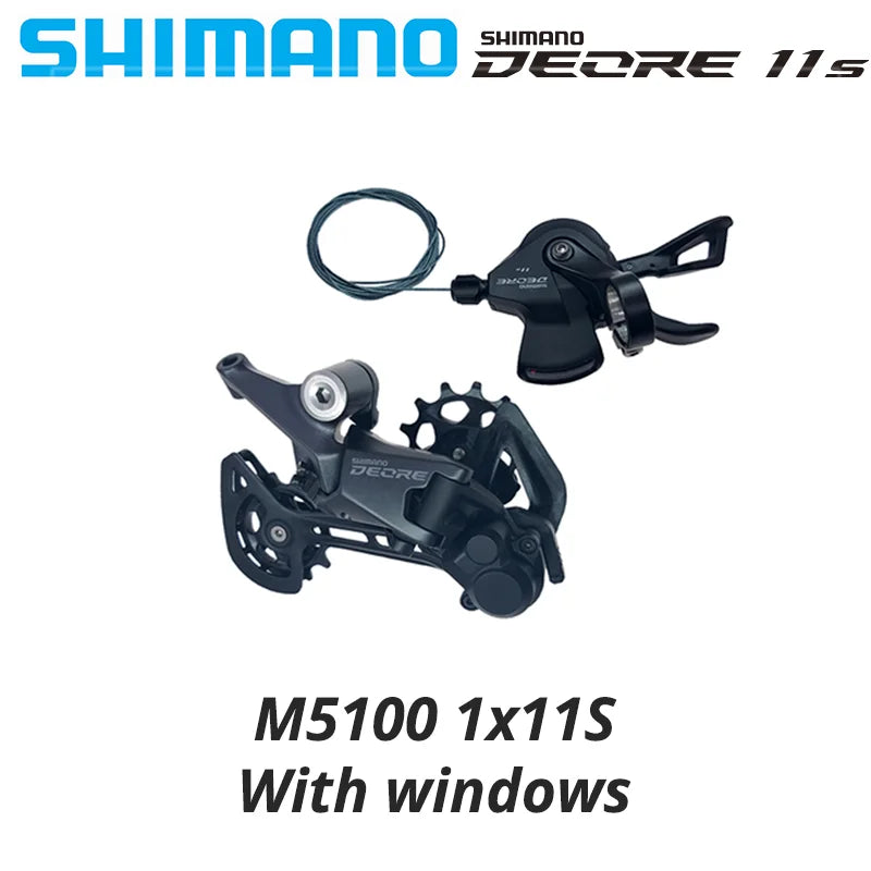 SHIMANO-desviador DEORE M5100 para bicicleta de montaña, 11 velocidades, SHADOW