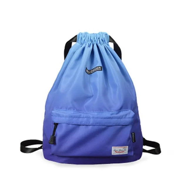 Mochila de deporte para gimnasio, bolsa deportiva impermeable con cordón perfecta para actividades en el exterior, accesorio ideal para entrenamiento, fitness y natación, para verano