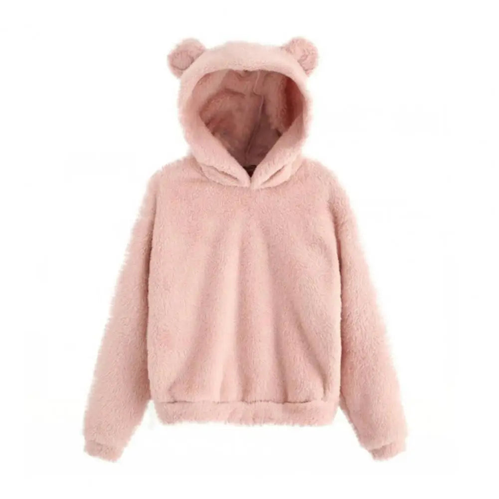 Women's Long Sleeve Rabbit Ears Hoodie Sweatshirt 