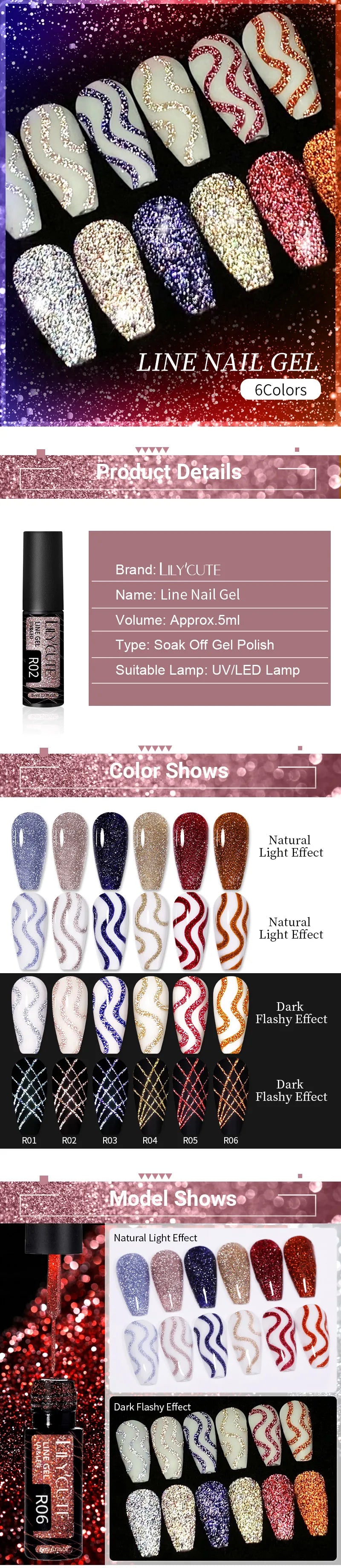 LILYCUTE-esmalte de uñas de Gel UV brillante, pintura de uñas semipermanente francesa, brillante, dorado champán, 5ML