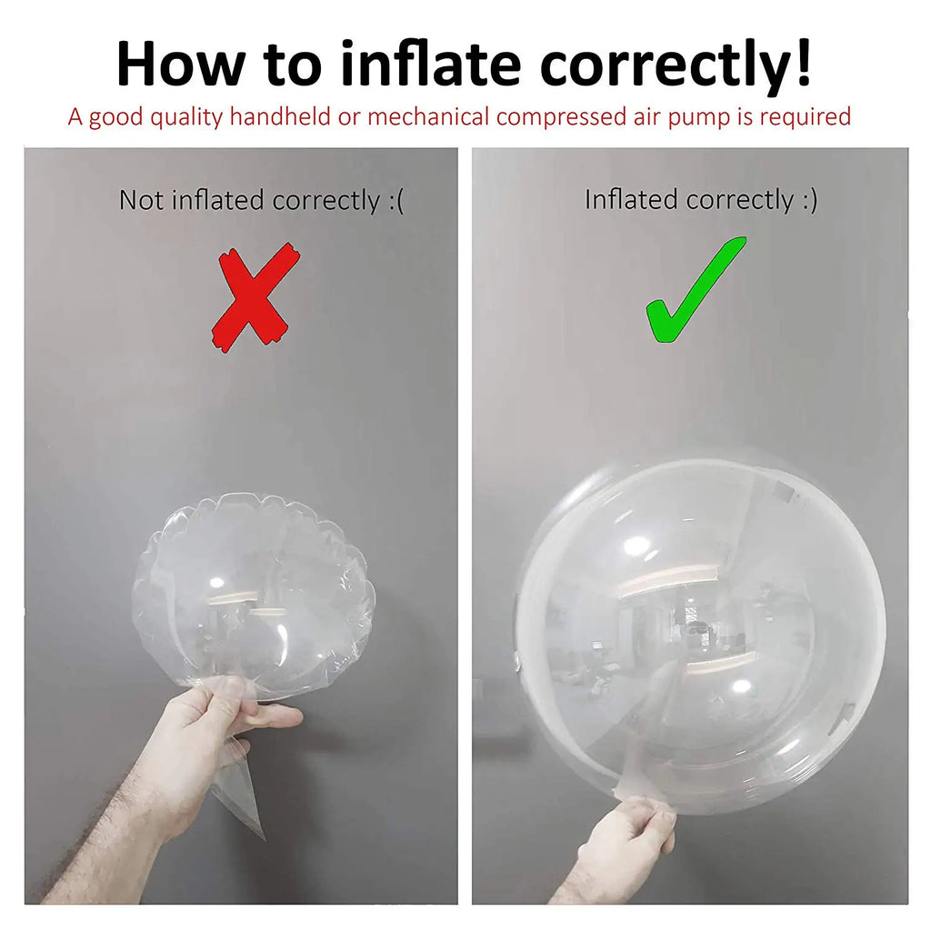 12/18/20/24/36 Inch Transparent Inflatable Bobo Balloon Supplies 