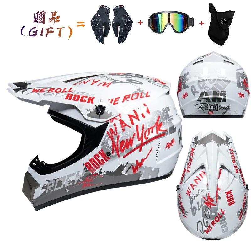 Free shipping 3 pieces of motorcycle helmet gift off-road helmet for boy