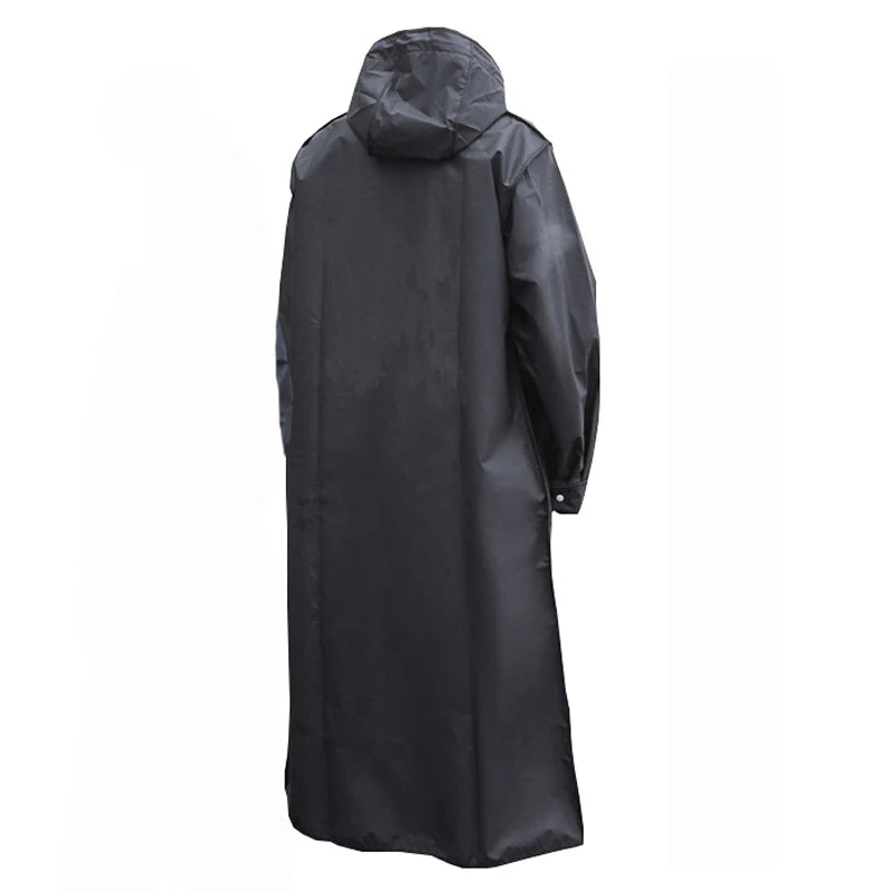 Adult Waterproof Long Raincoat Outdoor Hooded Rain Coat 