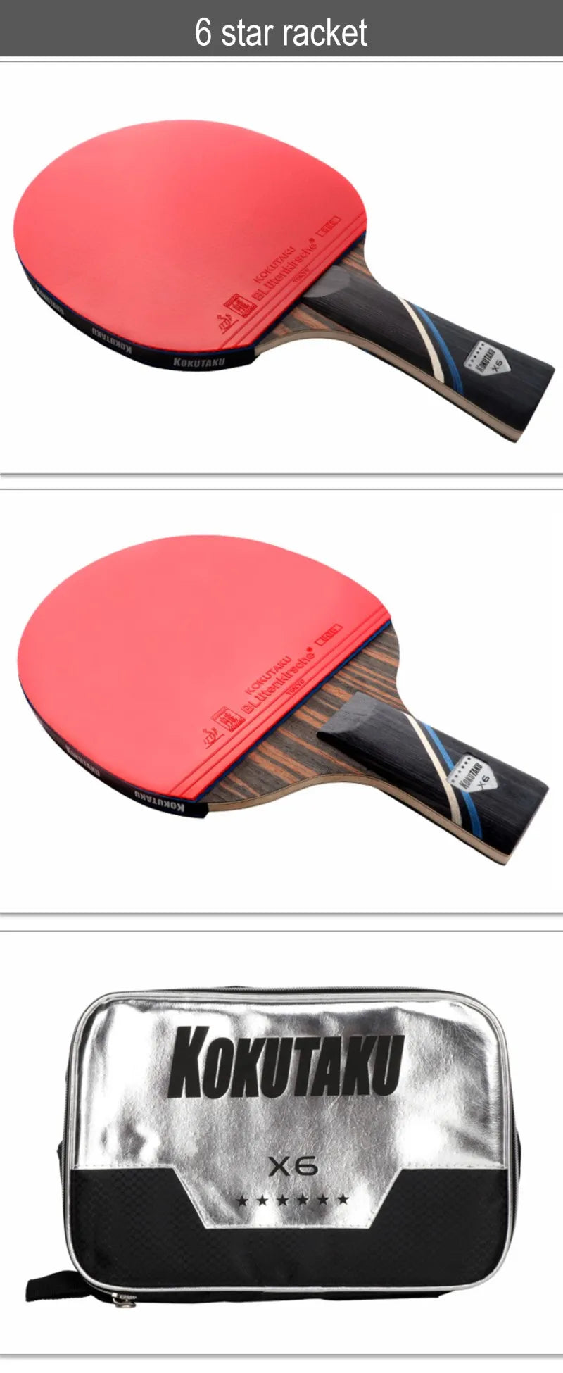 KOKUTAKU Professional ITTF 4/5/6 Star table tennis racket m table tennis racket 